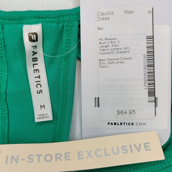 NWT Fabletics turquoise maxi dress size M - Picture 4 of 4